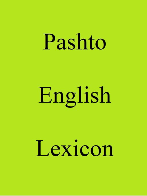 Title details for Pashto English Lexicon by Trebor Hog - Available